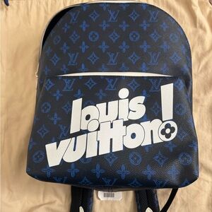 Louis Vuitton Black and Blue Monogram Backpack